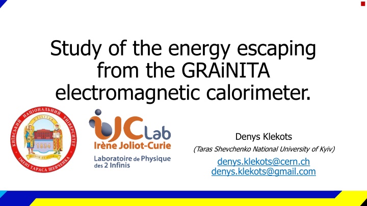 study of the energy escaping from the grainita