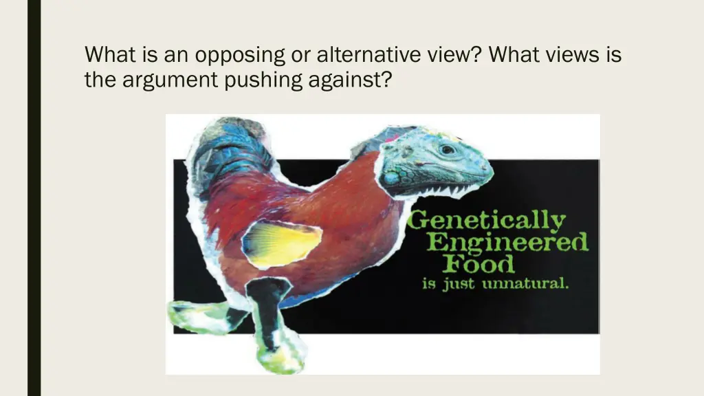 what is an opposing or alternative view what