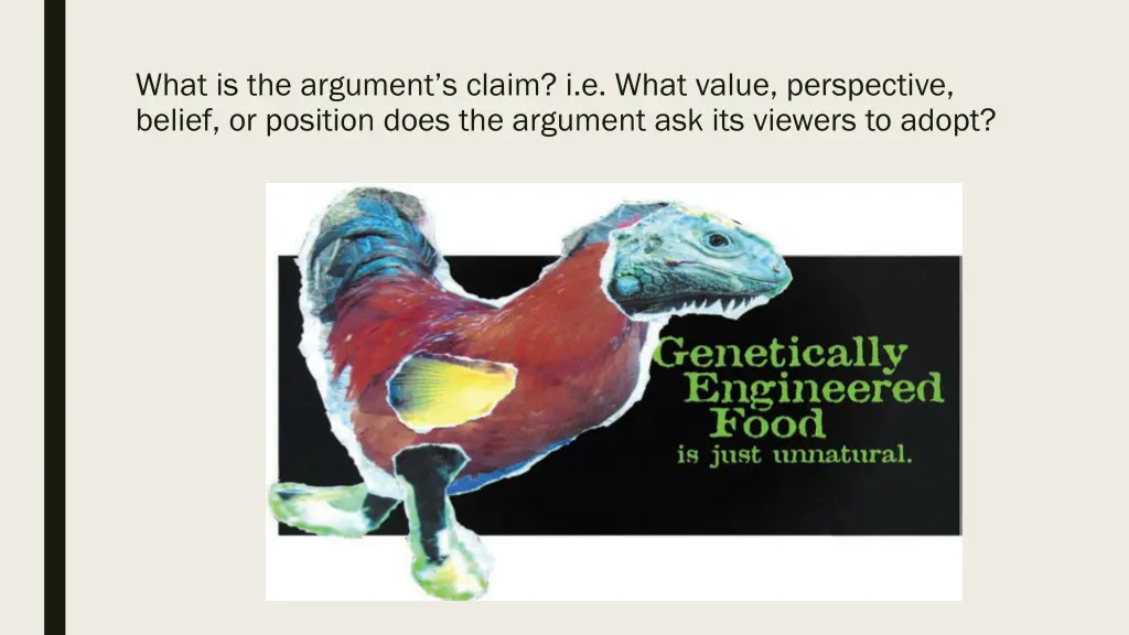 what is the argument s claim i e what value