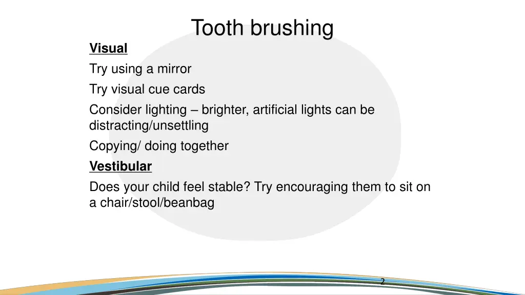 tooth brushing