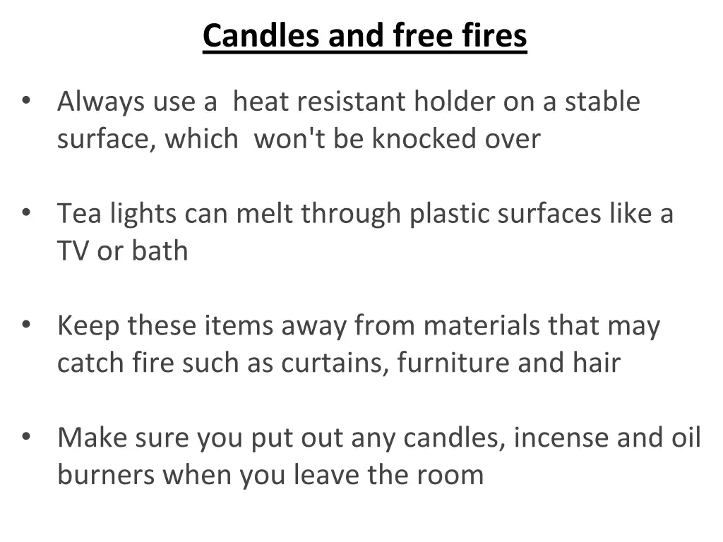 candles and free fires