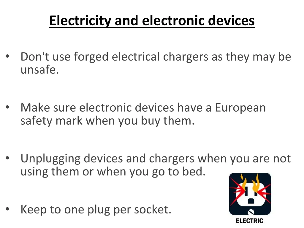 electricity and electronic devices