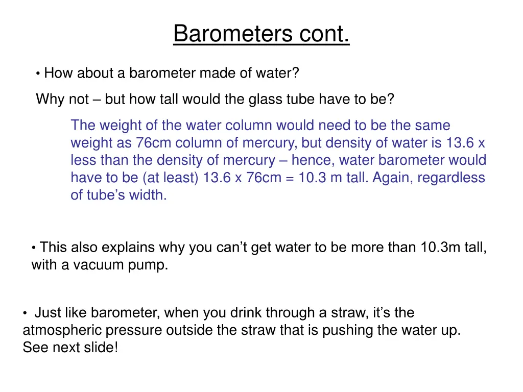 barometers cont