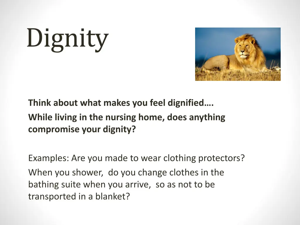 dignity