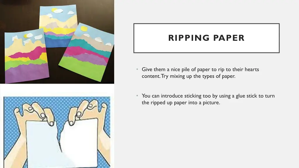 ripping paper