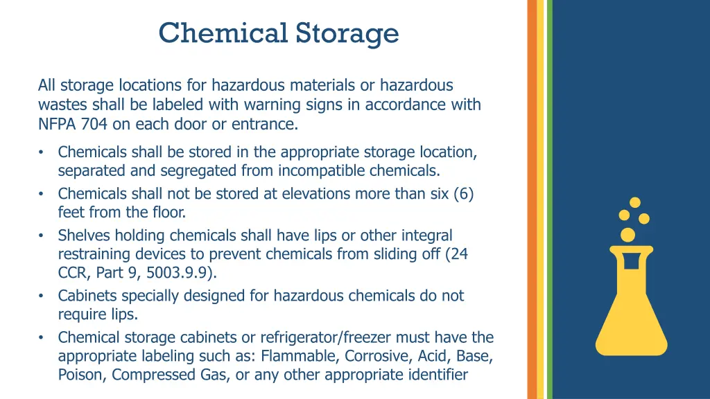 chemical storage