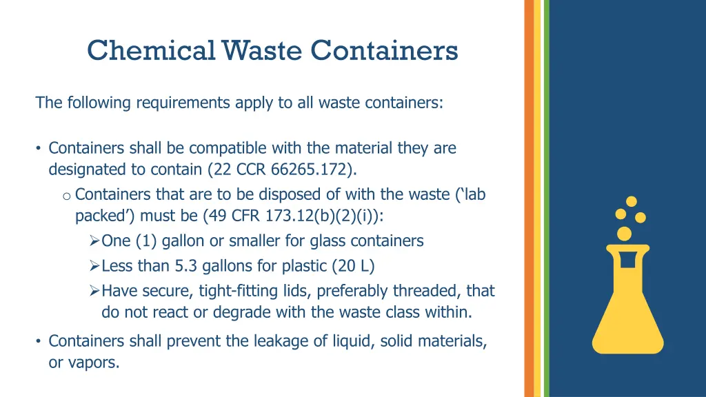 chemical waste containers