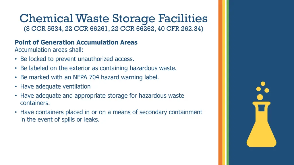 chemical waste storage facilities 8 ccr 5534