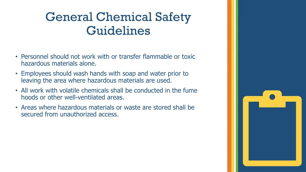 general chemical safety guidelines