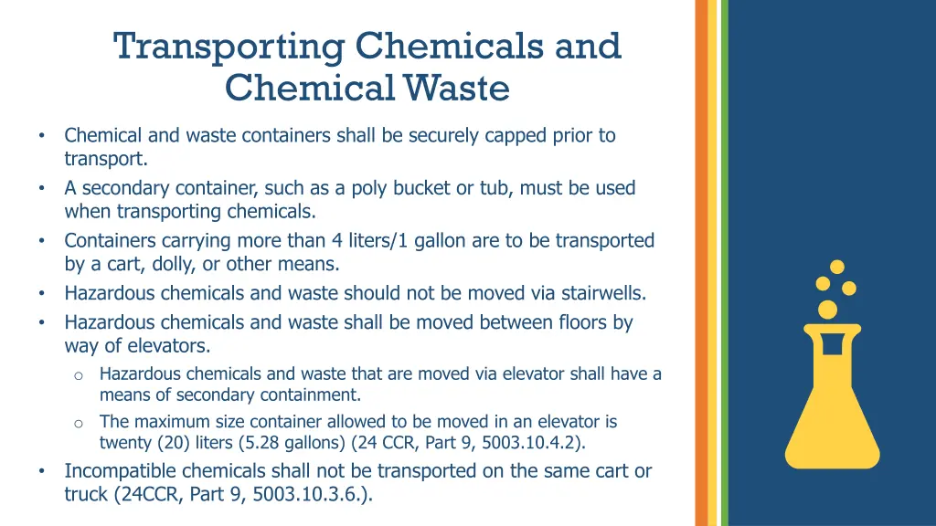 transporting chemicals and chemical waste