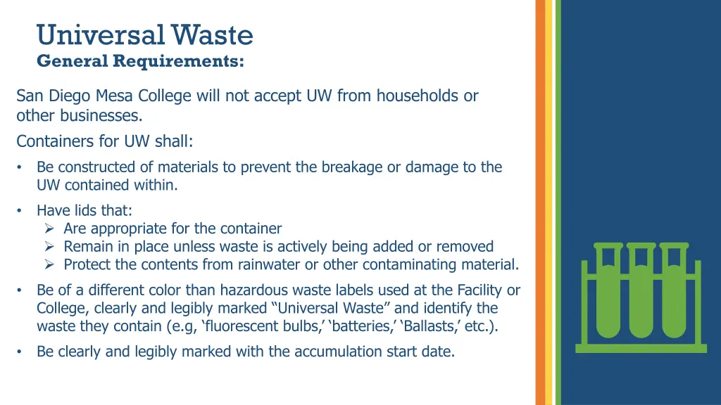 universal waste general requirements