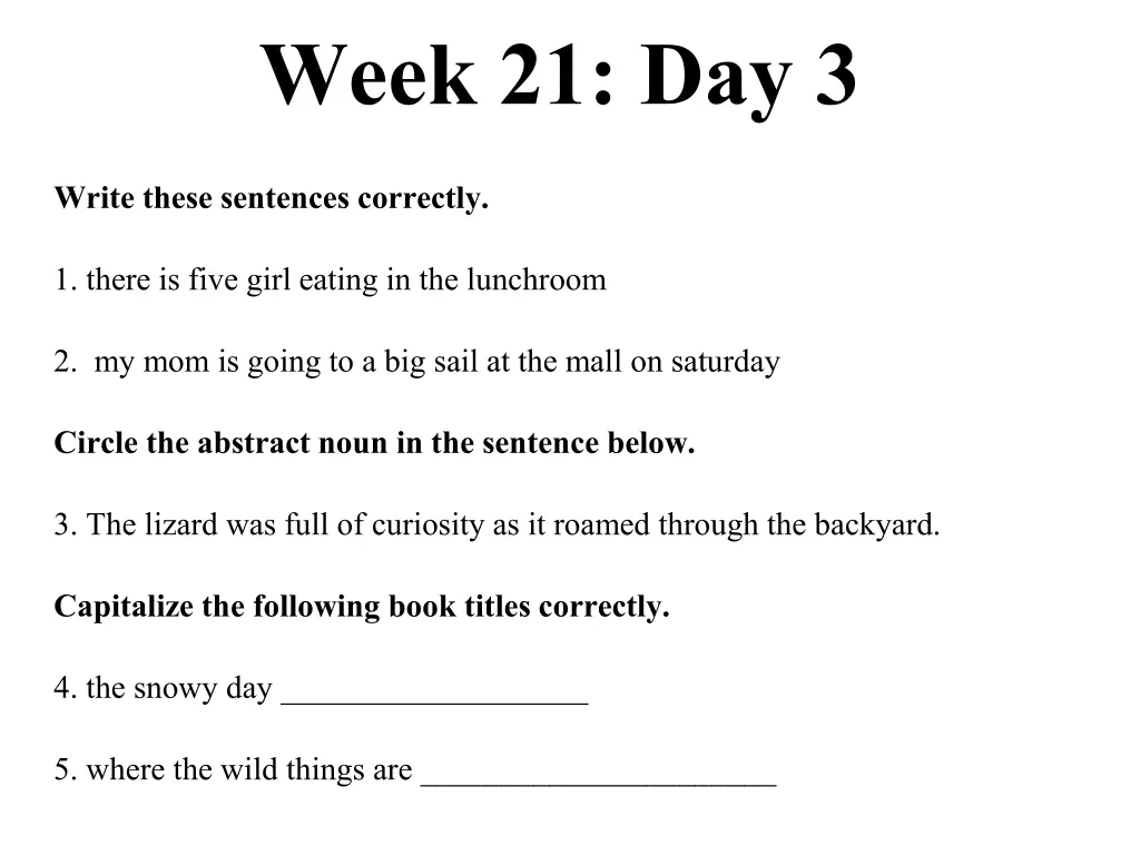 week 21 day 3