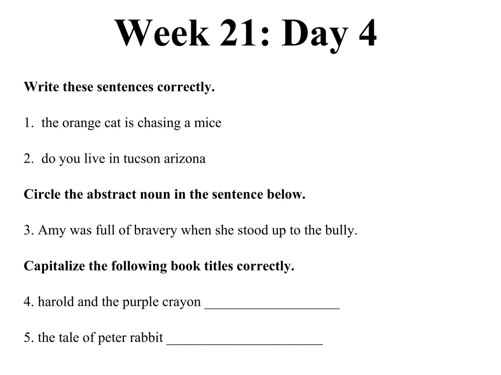 week 21 day 4