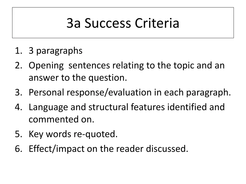 3a success criteria