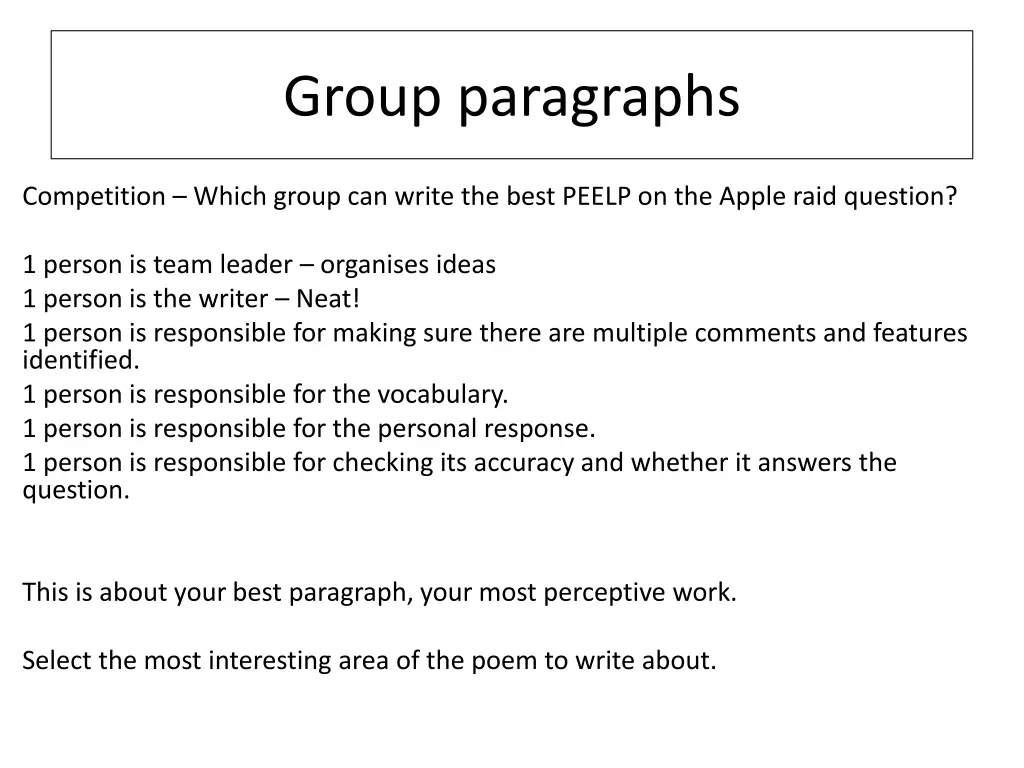 group paragraphs