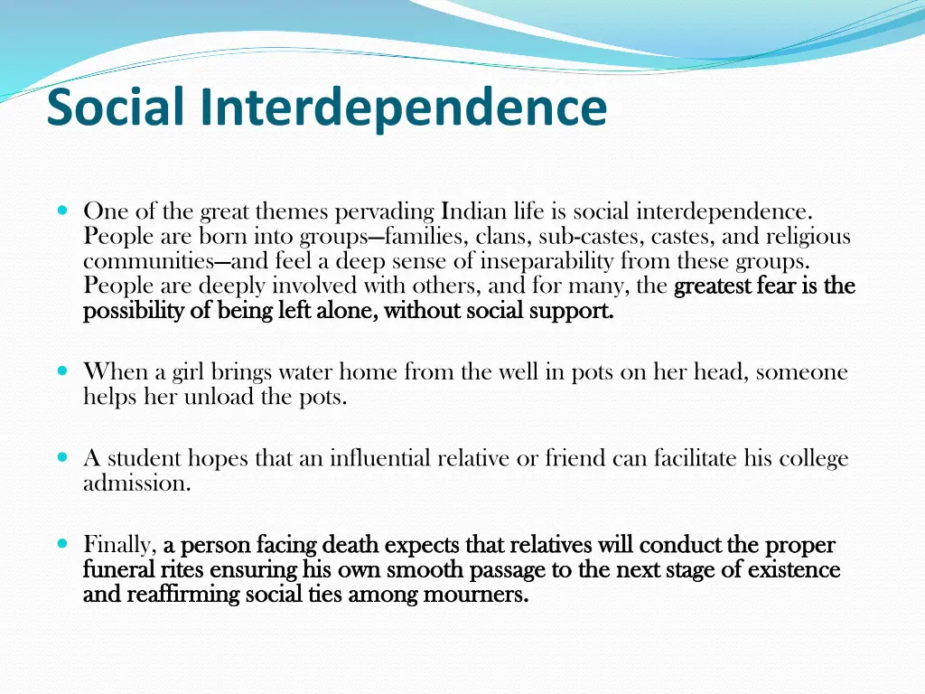 social interdependence