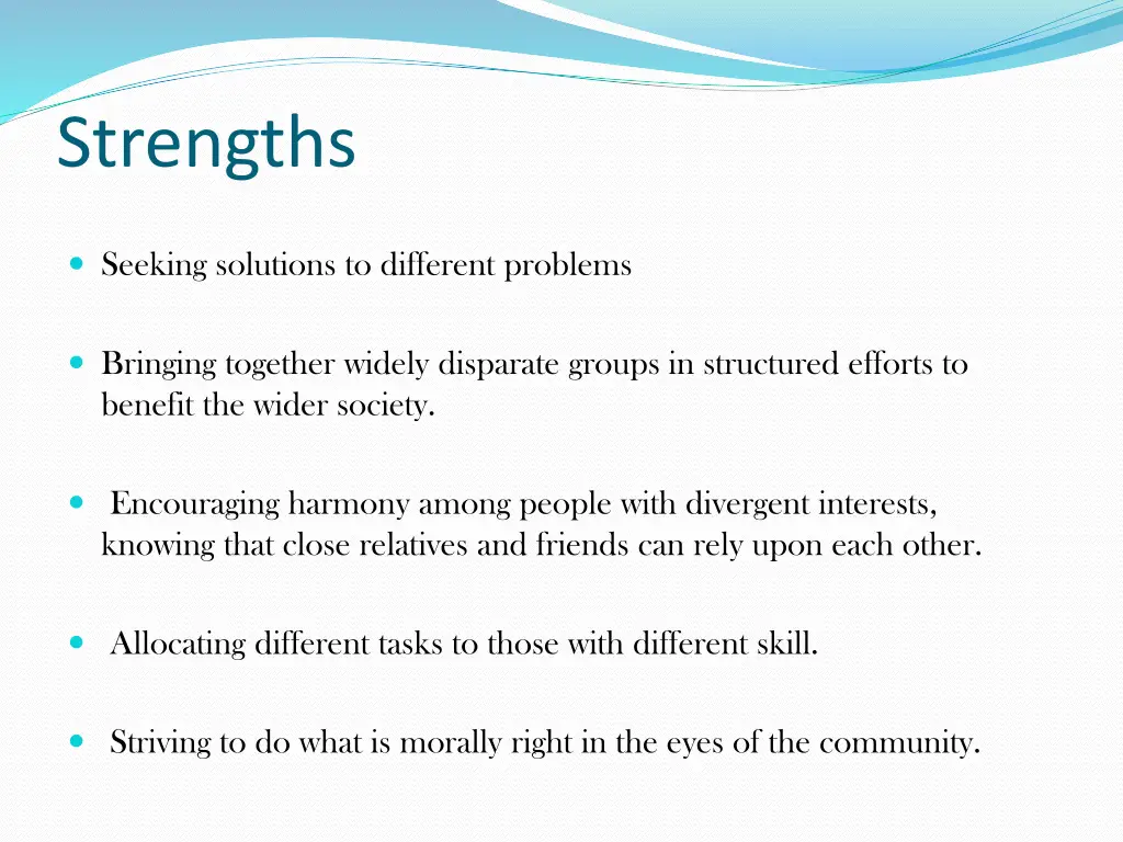 strengths