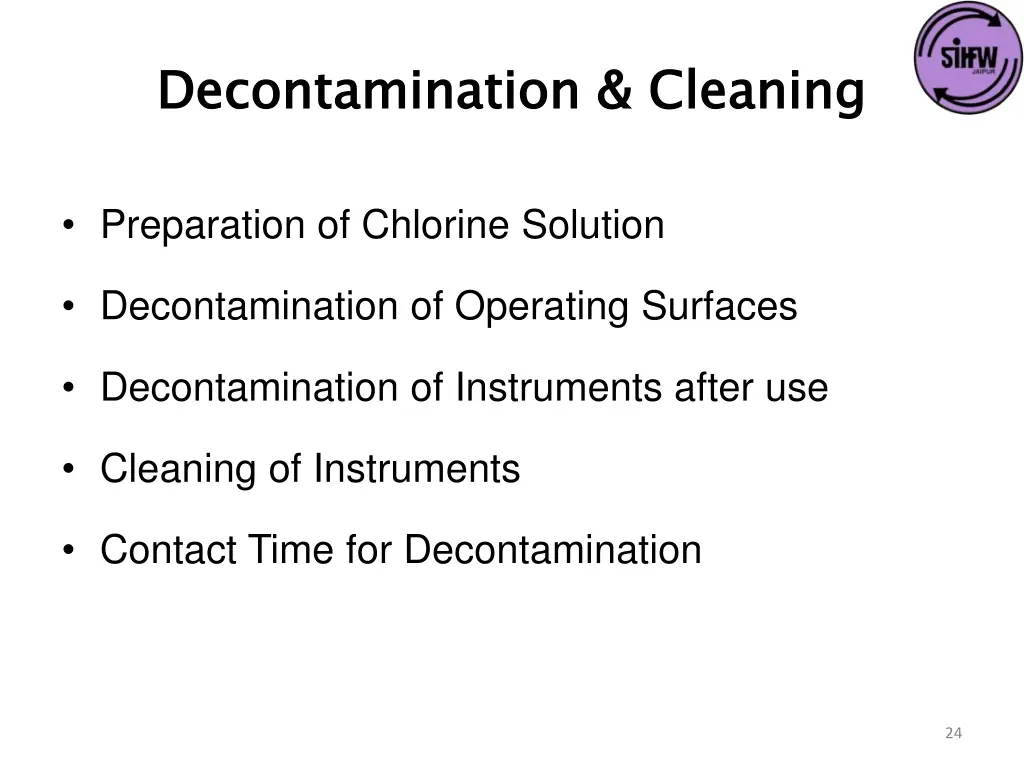 decontamination cleaning