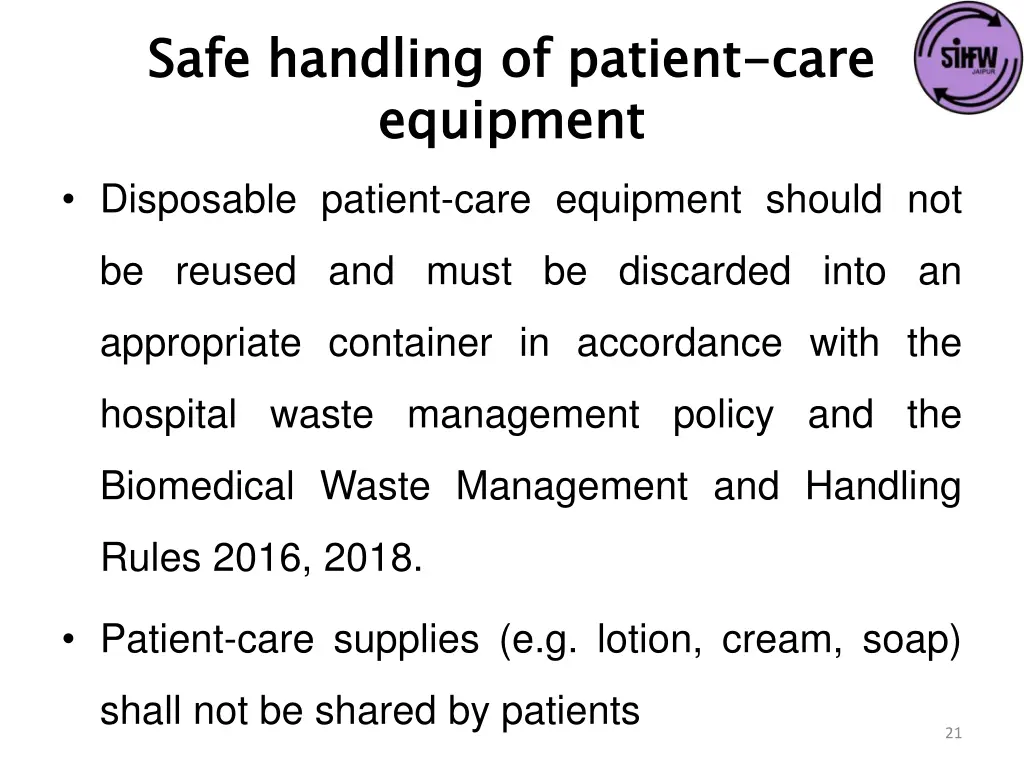 safe handling of patient equipment 2