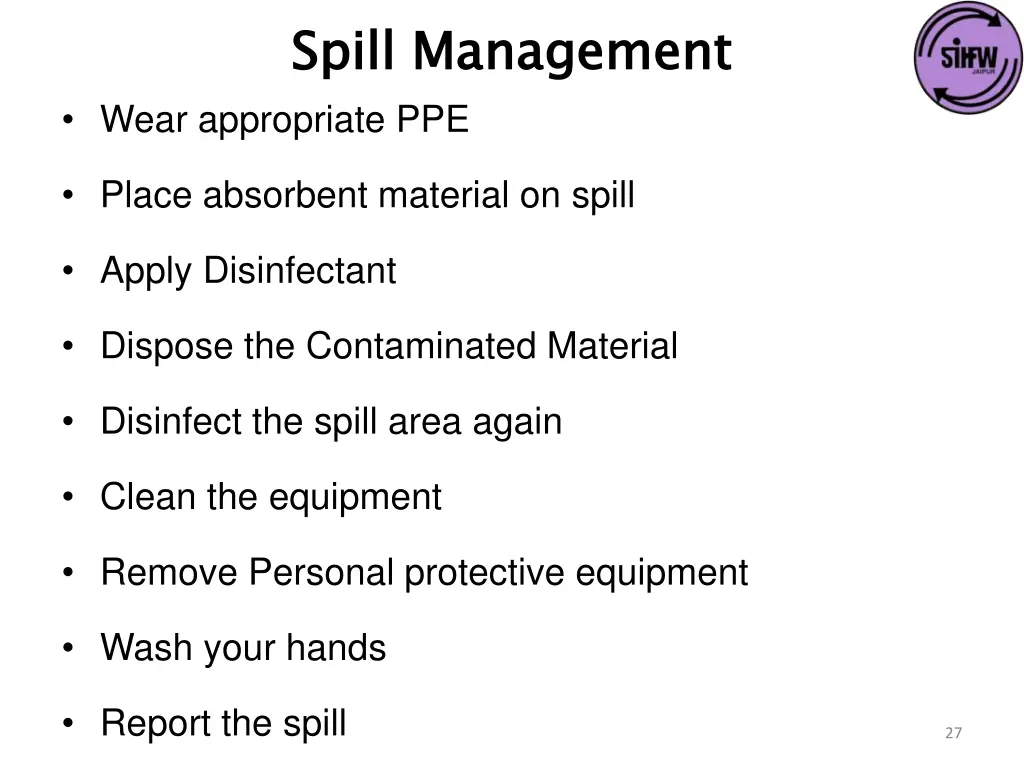 spill management