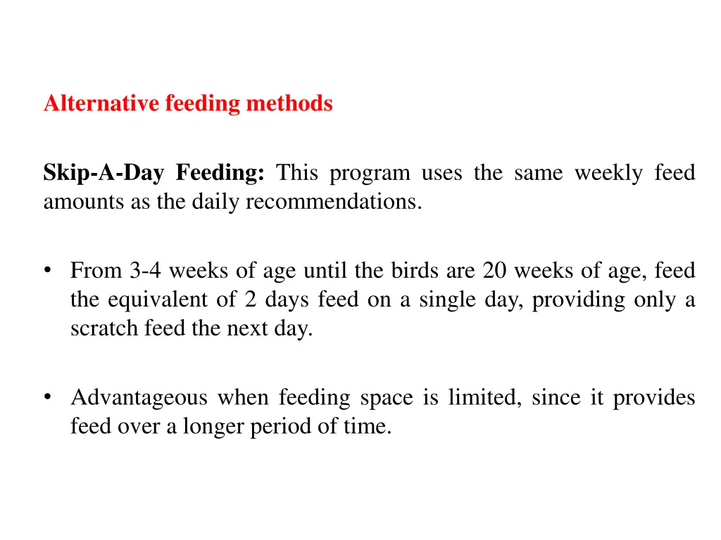 alternative feeding methods