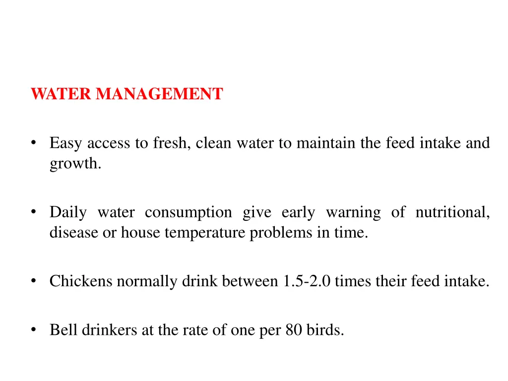 water management