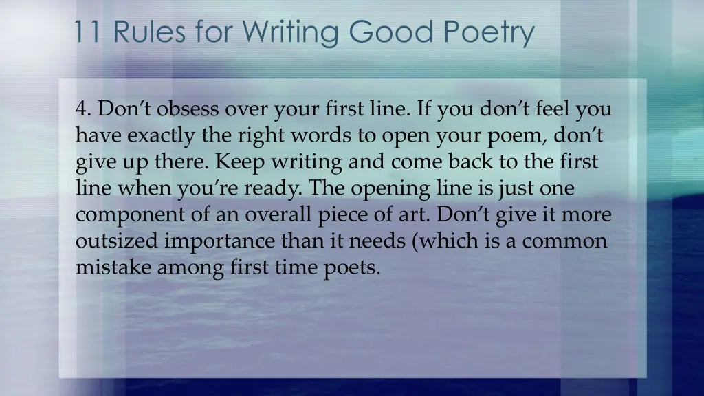 11 rules for writing good poetry 3