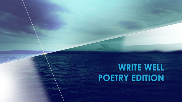 write well poetry edition