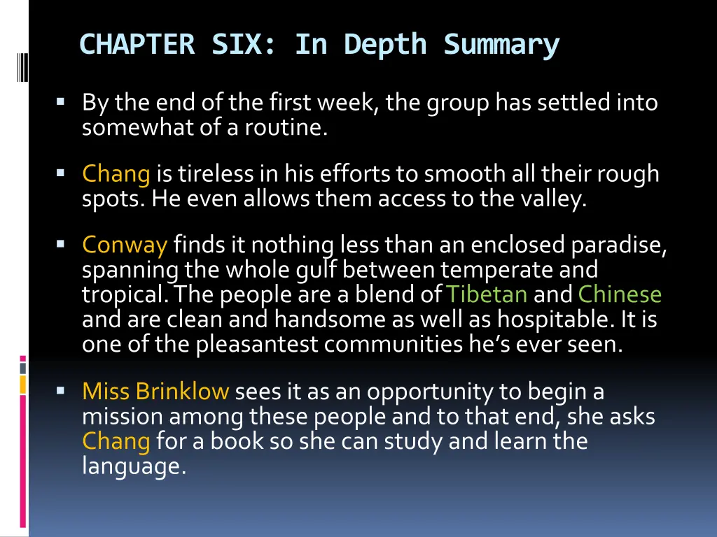 chapter six in depth summary