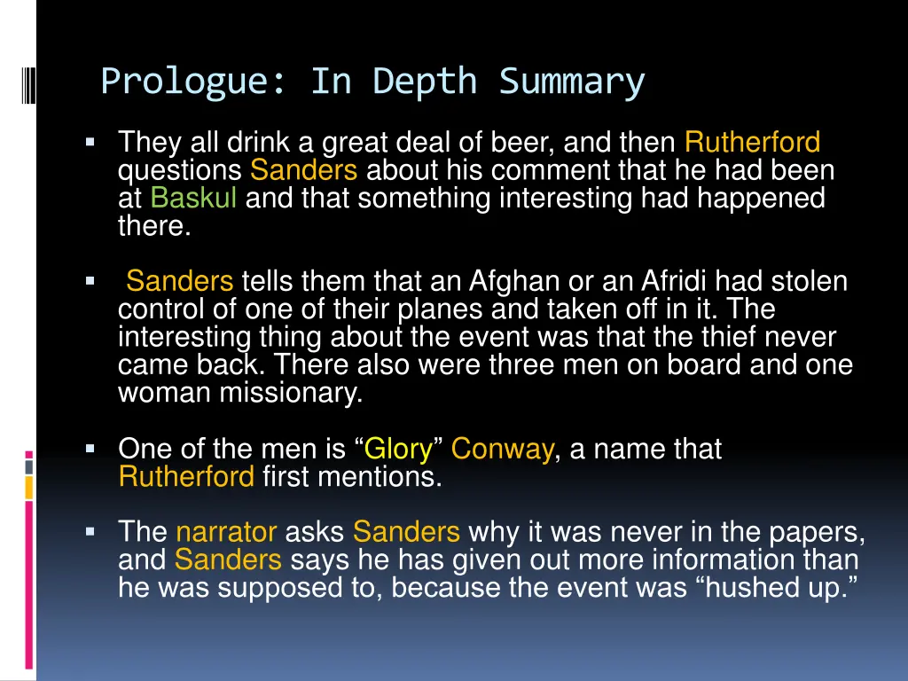 prologue in depth summary 1