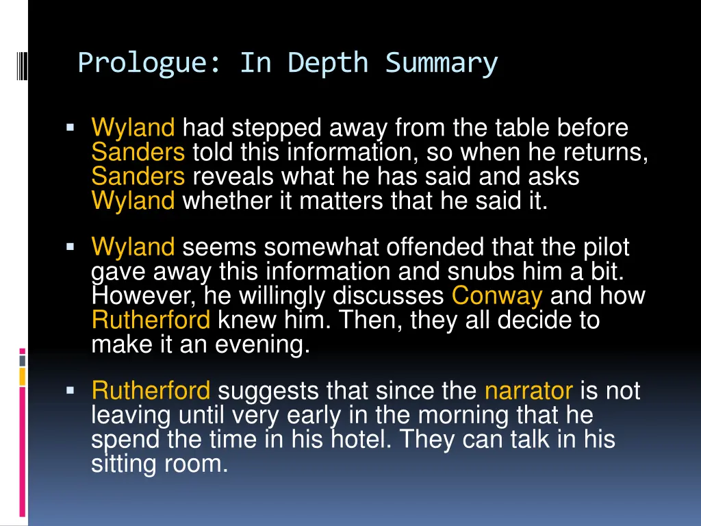 prologue in depth summary 2