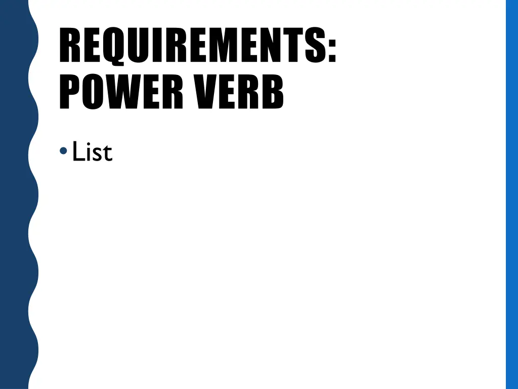 requirements power verb