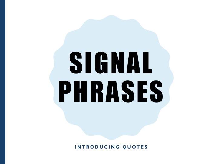 signal phrases