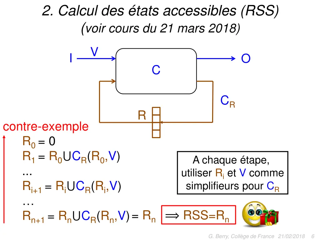 2 calcul des tats accessibles rss voir cours