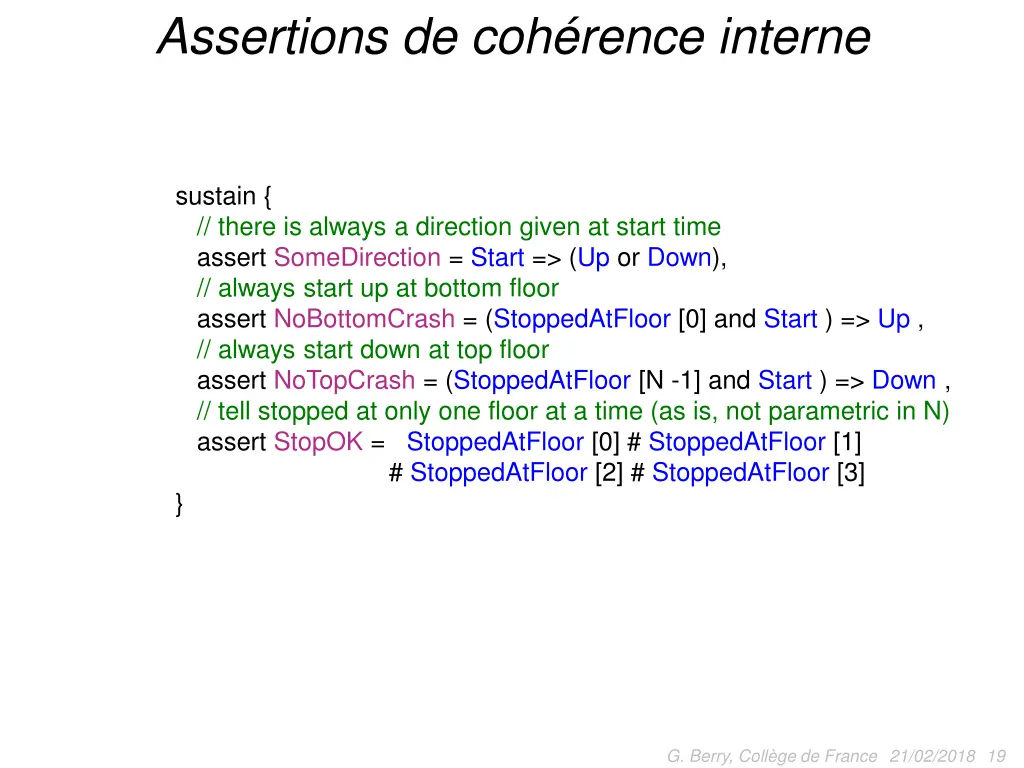 assertions de coh rence interne