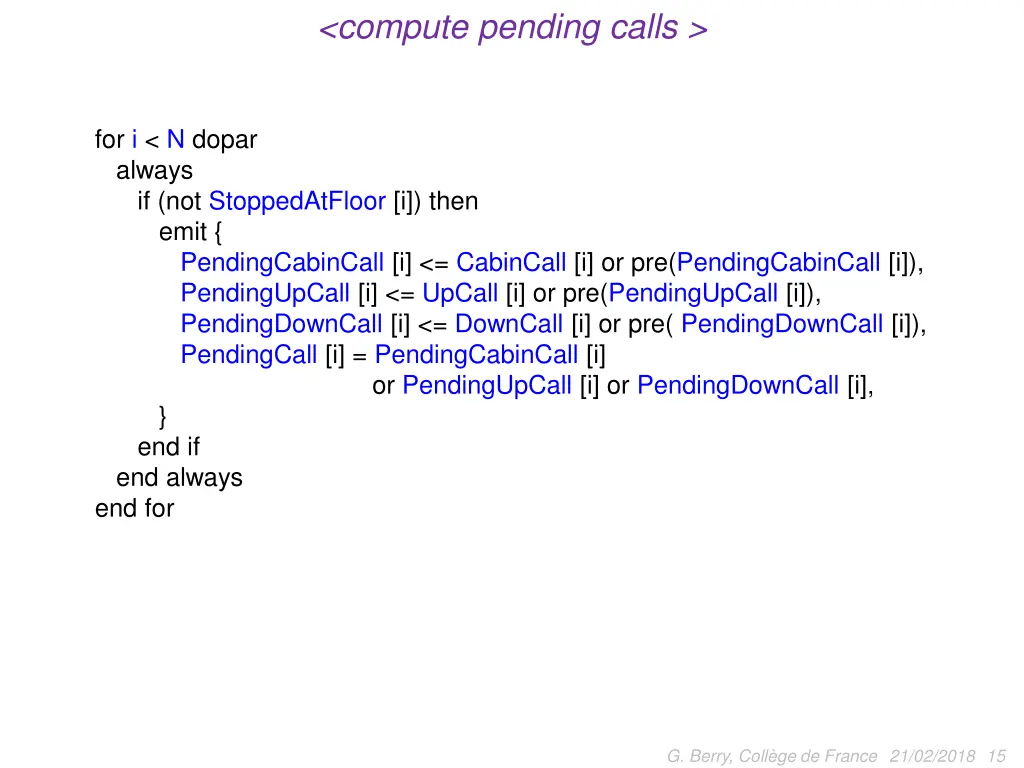 compute pending calls