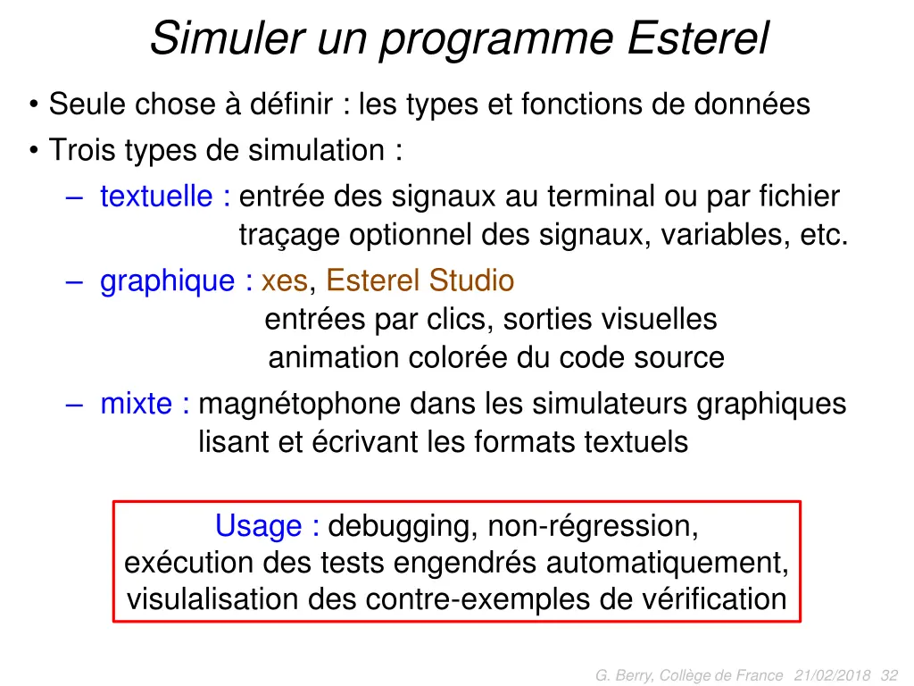 simuler un programme esterel