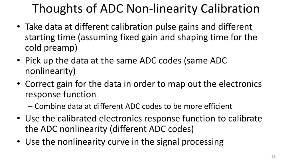 thoughts of adc non linearity calibration 1