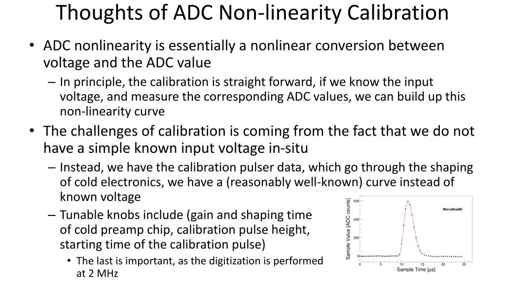 thoughts of adc non linearity calibration