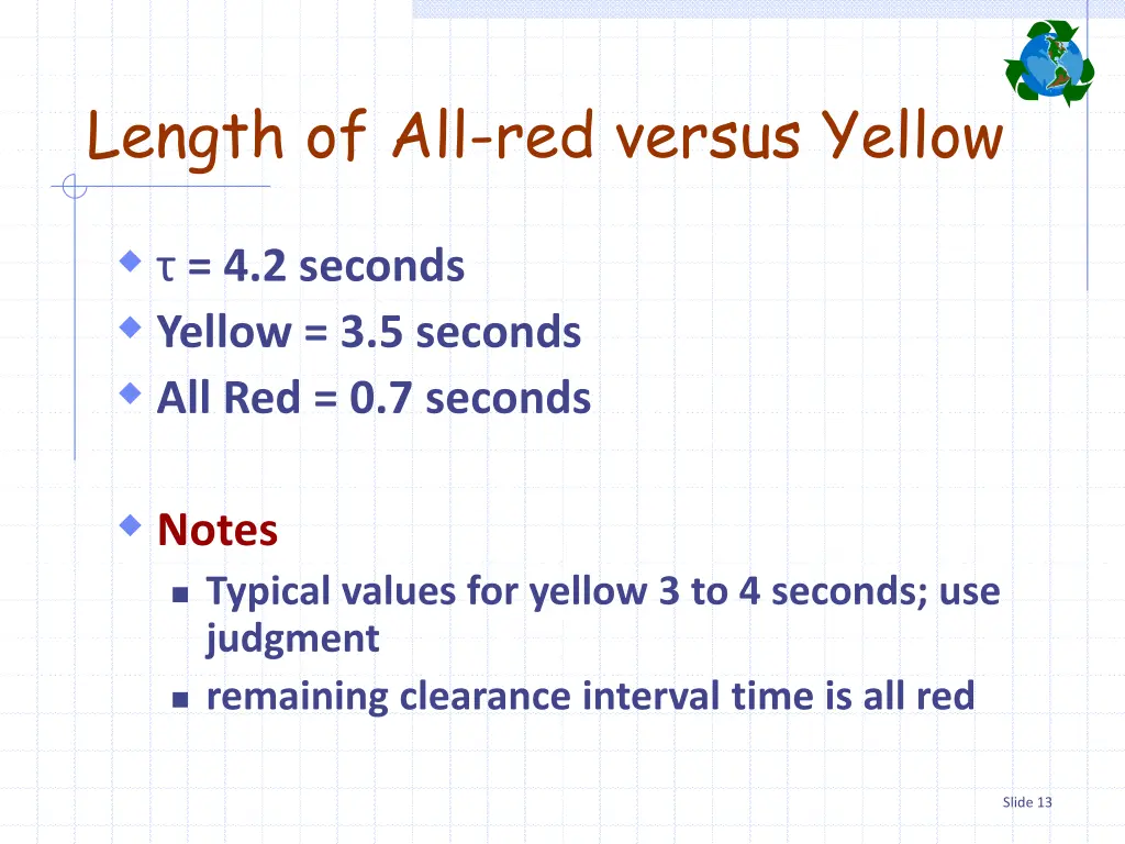 length of all red versus yellow