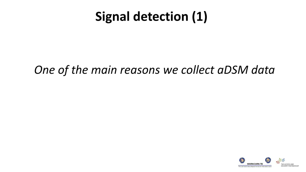 signal detection 1