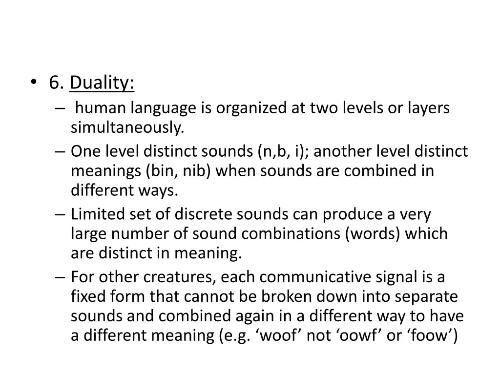 6 duality human language is organized