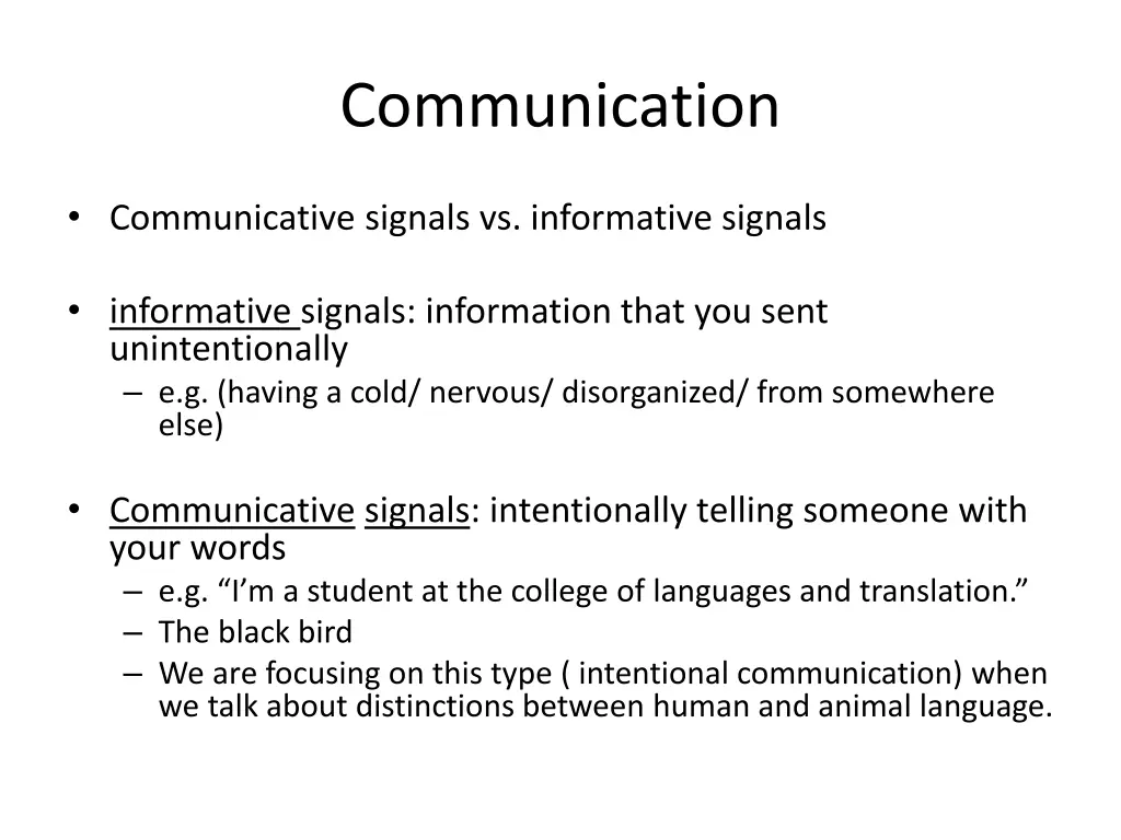 communication