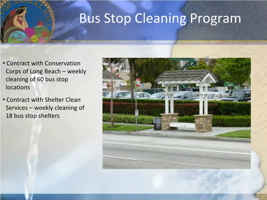 bus stop cleaning program