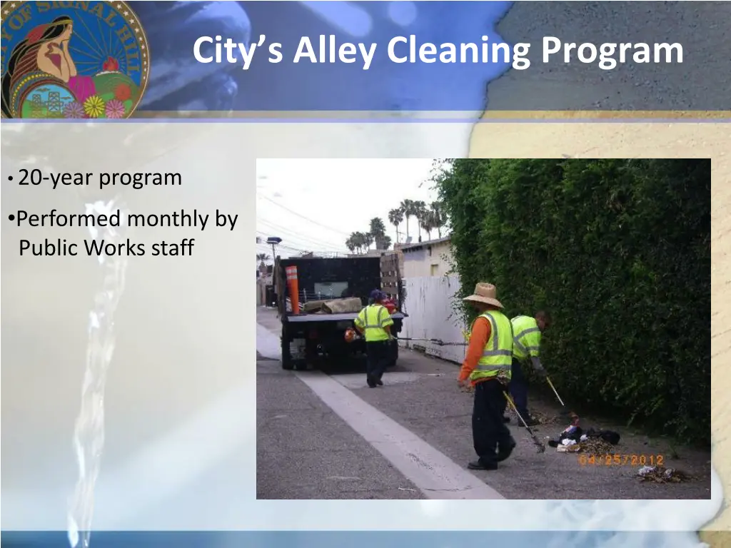 city s alley cleaning program