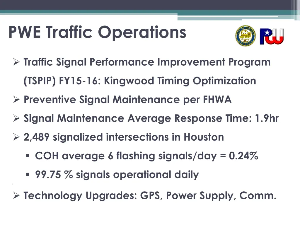 pwe traffic operations