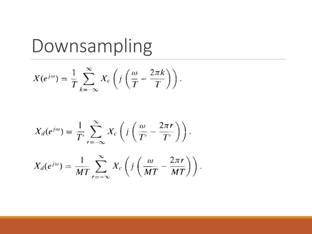 downsampling