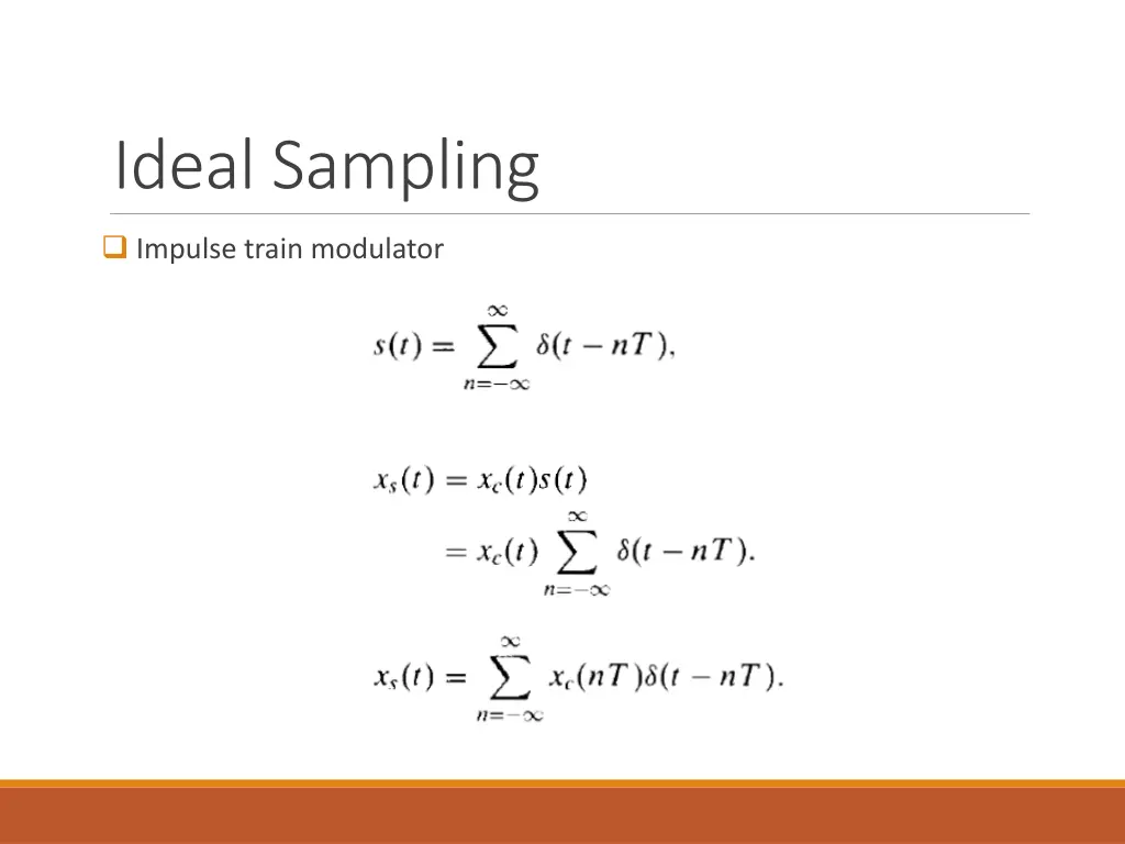 ideal sampling