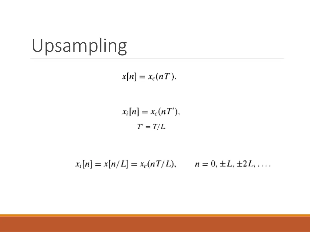 upsampling