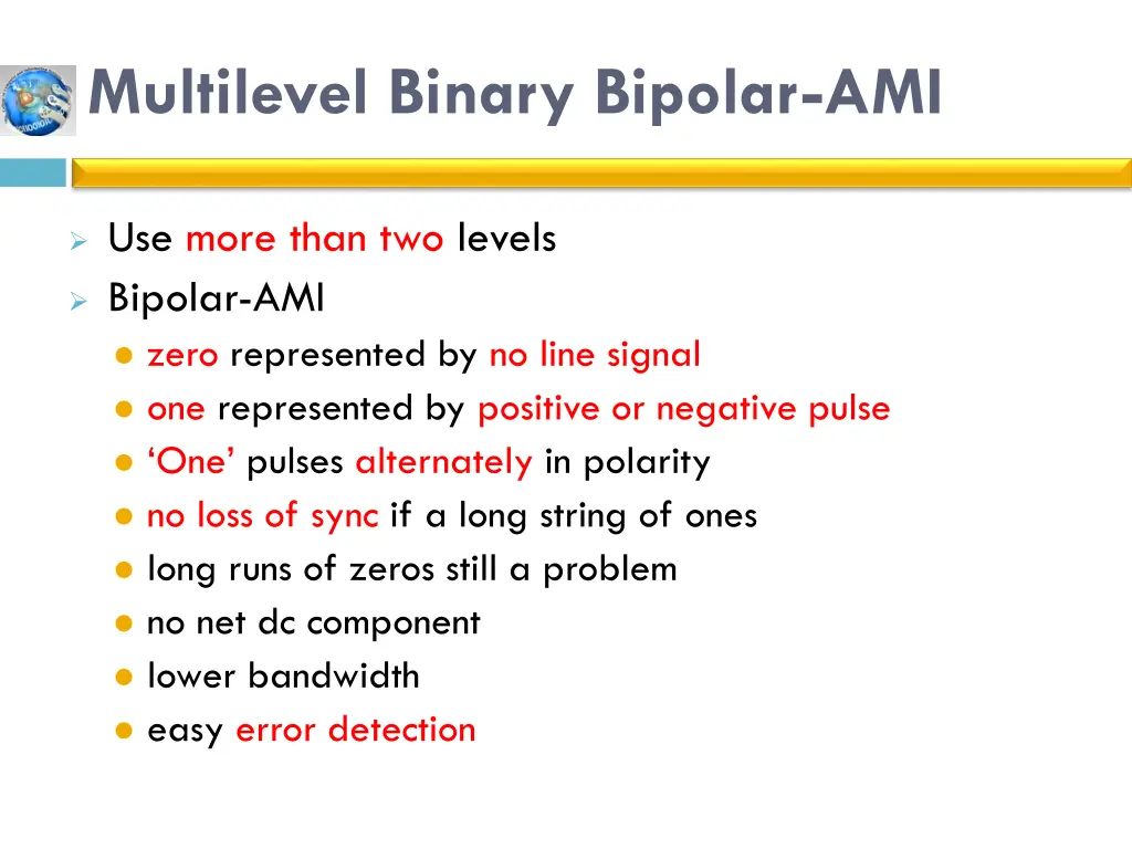 multilevel binary bipolar ami